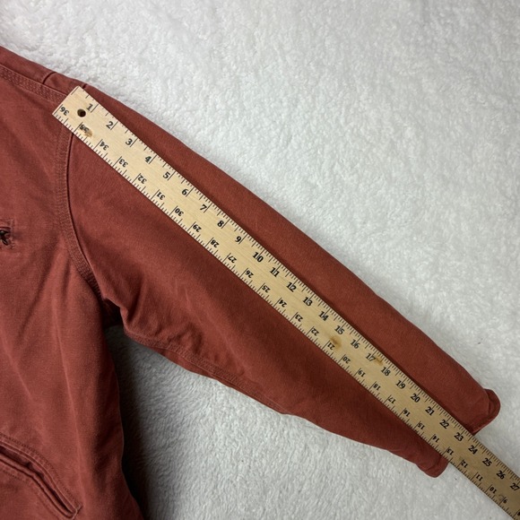 Carhartt Sierra Jacket Sherpa Lined Womens Large WJ141‎ VRS Vintage Rose Red - Picture 7 of 12